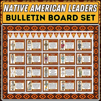 Preview of Native American Heritage Month Bulletin Board: Biography Posters Iconic Leaders