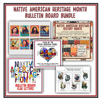 Preview of Native American Heritage Month Bulletin Board Bundle | American Indian History M