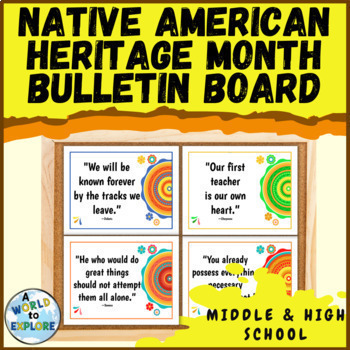 Preview of Native American Heritage Month Bulletin Board Set