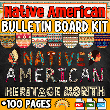 Preview of Native American Heritage Month Bulletin Board | clipart's and Classroom Décor