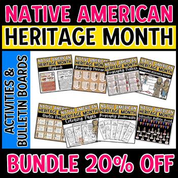 Preview of Native American Heritage Month Bundle: Coloring Pages, Games, Posters and More!