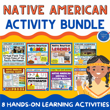 Preview of Native American Heritage Month Bundle of Activities | Reading Writing Games