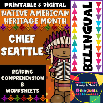 Preview of Native American Heritage Month - Chief Seattle - Worksheets and Reading - Dual