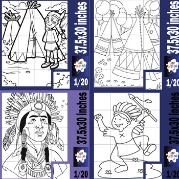 Preview of Native American Heritage Month Collaborative Poster Art,Bundle
