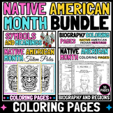 Native American Heritage Month Coloring Pages BUNDLE - Save 30%