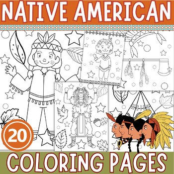 Preview of Native American Heritage Month Coloring Pages  | indigenous peoples day sheets