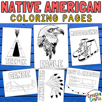 Preview of Native American Heritage Month Coloring Pages - Native American Culture Activity