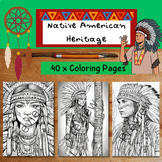 Native American Heritage Month, Coloring Pages x 40, Printable