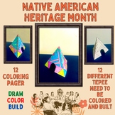 Native American Heritage Month Coloring and Building Tepees /\