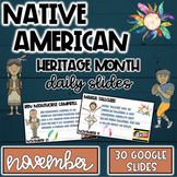 Native American Heritage Month Daily Slides | 1 Video or W