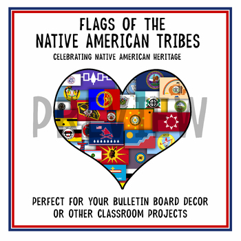 Preview of Native American Heritage Month Flag Heart | American Indian Indigenous History
