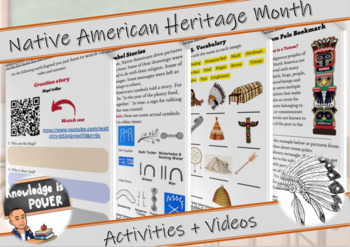 Preview of Native American Heritage Month | For Kids | English + Spanish