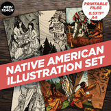 Native American Heritage Month Illustration Set - Printabl