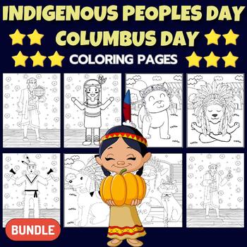 Preview of Native American Heritage Month - Indigenous Peoples Day Coloring Pages BUNDLE