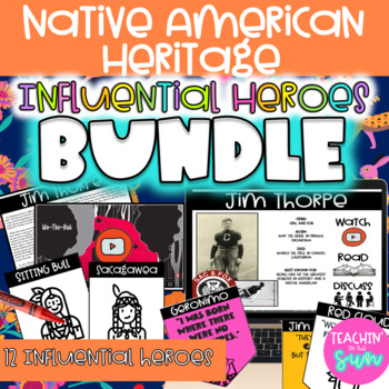 Preview of Native American Heritage Month Influential Heroes Activities BUNDLE INDIGENOUS