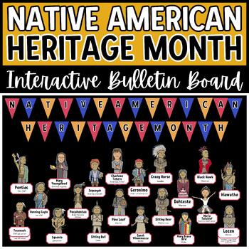 Preview of Native American Heritage Month Interactive Bulletin Board - Famous Leaders