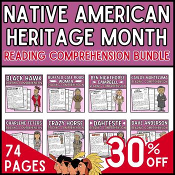 Preview of Native American Heritage Month Leaders Reading Comprehension Bundle 30% Off