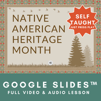 Preview of Native American Heritage Month Lesson | Self Taught GoogleSlides™