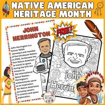 Preview of Native American  / Poster /Coloring Pages / Printable November Worksheets