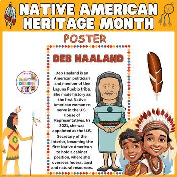 Preview of Native American Poster / Famous Figures / Printable Worksheets