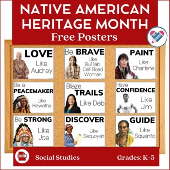 Preview of Native American Heritage Month Poster Set FREE