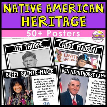 Preview of Native American Heritage Month Posters - 25 Figures Included + Tribes References