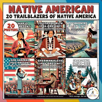 Preview of Native American Heritage Month Quote Posters | 20 Trailblazers of Native America