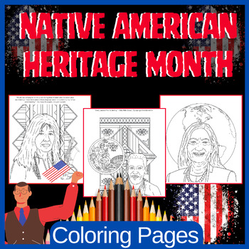 Preview of Native American Heritage Month Quotes Mindfulness Coloring Posters