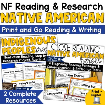 Preview of Native American Heritage Month Reading Activities Indigenous Peoples'