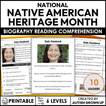 Preview of Native American Heritage Month | Reading Comprehension | Special Education