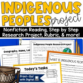 Preview of Native American Heritage Month Reading Writing Activity Indigenous Peoples Day