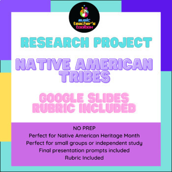 Preview of Native American Heritage Month Research Project | NO PREP | Editable with rubric