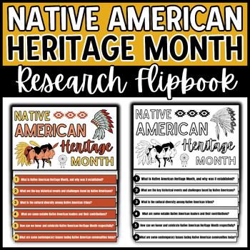 Preview of Native American Heritage Month Research Report Flipbook