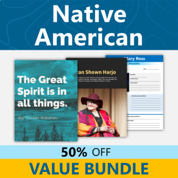 Preview of Native American Heritage Month Resource Mega Value Bundle | 50% off