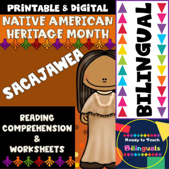 Preview of Native American Heritage Month - Sacajawea - Worksheets and Reading - Dual Set