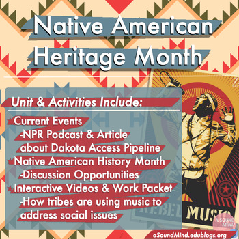 Preview of Native American Heritage Month: Social Studies Unit (w/ music)