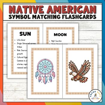 Preview of Native American Heritage Month: Symbol Matching Flashcards for Cultural Learning