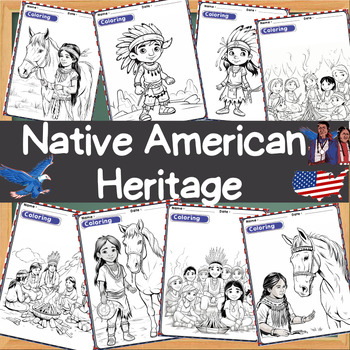 Preview of Native American Heritage Month US Indigenous Peoples Day Coloring Pages freebie