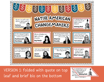 Preview of Native American Heritage Month bulletin board, Famous Native American leaders