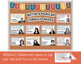 Native American Heritage Month bulletin board, Famous Nati