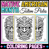 Native American Heritage Month coloring pages | Totem Pole