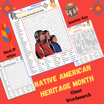Preview of Native American Heritage Month with a Giant Word Search Adventure