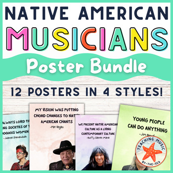 Preview of Native American Heritage Musican Posters | Indigenous Music Classroom Decor