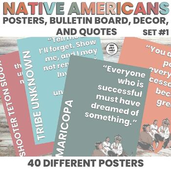 Preview of Native American Heritage Posters | Bulletin | Decor | Quotes | SET 1