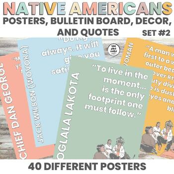 Preview of Native American Heritage Posters | Decor | Bulletin Board | Quotes | SET 2