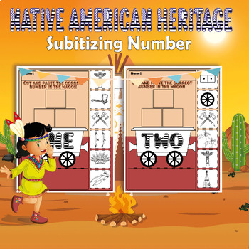 Preview of Native American Heritage Subitizing Number /Subitizing Numbers For Kids