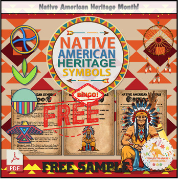 Preview of Native American Heritage Symbols Bingo: Free Sample