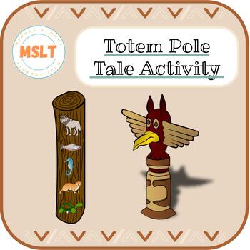 Preview of Native American Heritage Totem Pole Activity - Digital or Printable
