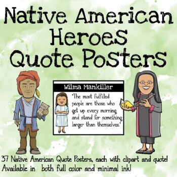 Preview of Native American Heroes Quote Posters--set of 37
