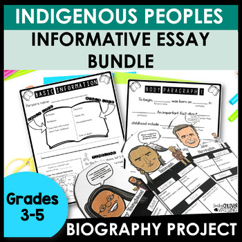 Preview of Thanksgiving Writing Activities Biography - Indigenous Peoples Day Bundle